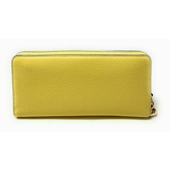 New Michael Kors Jet Set Large Travel Continental wallet Leather Buttercup - Picture 4 of 5
